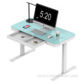 2024 Luxury 2 Leg Electric Sit Stand Up Single Motor Standing Desk Electric Height Adjustable Computer Desk Frame White Office